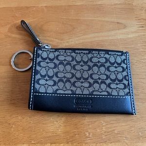 Coach Canvas “Mini Skinny” Keychain ID Case